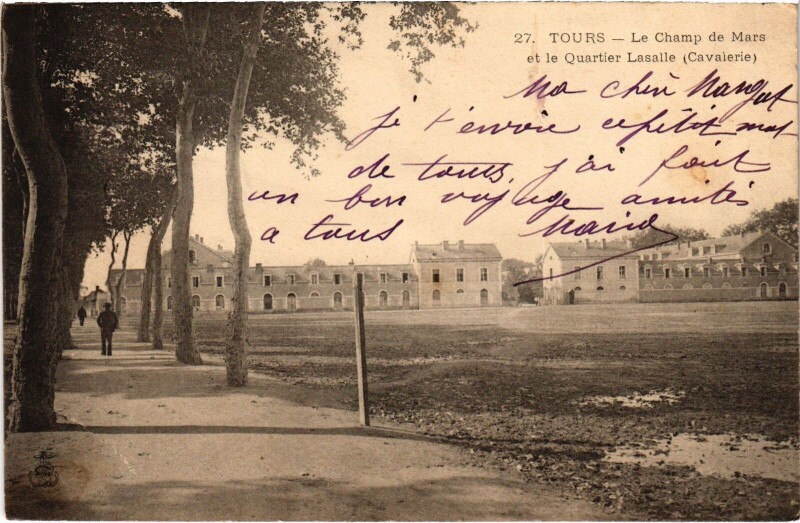 Carte postale ancienne Tours Champ de Mars Quartier Lasalle à Tours