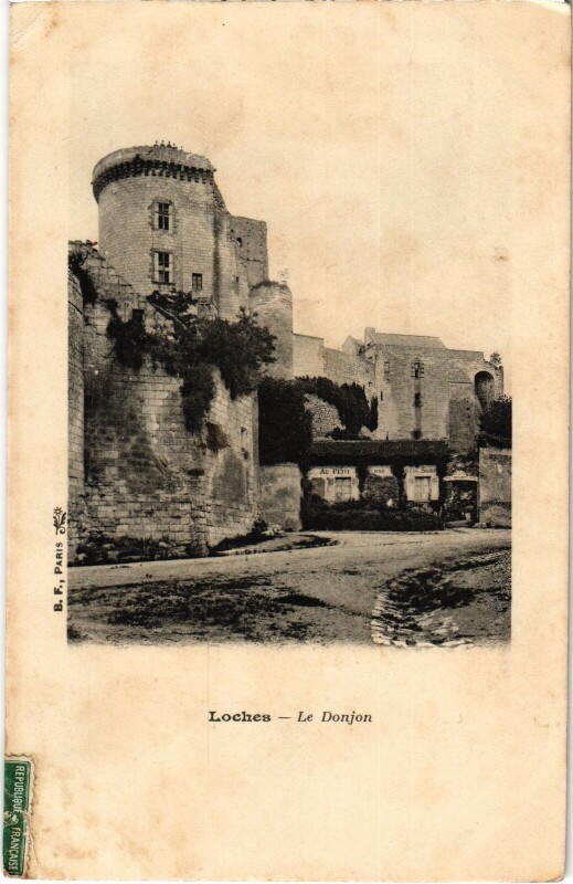 Carte postale ancienne Loches Le Donjon à Loches
