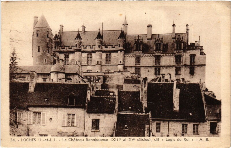 Carte postale ancienne Loches Le Chateau à Loches