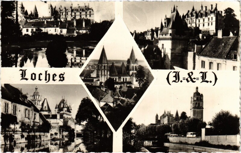 Carte postale ancienne Loches souvenir à Loches