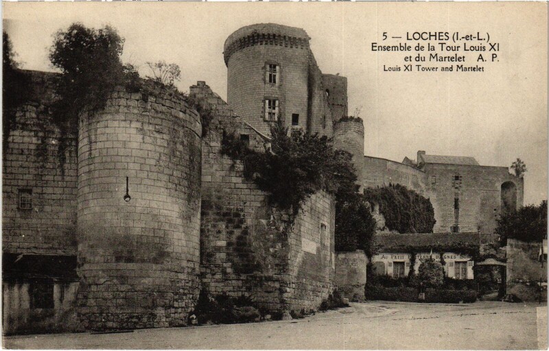 Carte postale ancienne Loches Ensemble de la Tour Louis Xi à Loches