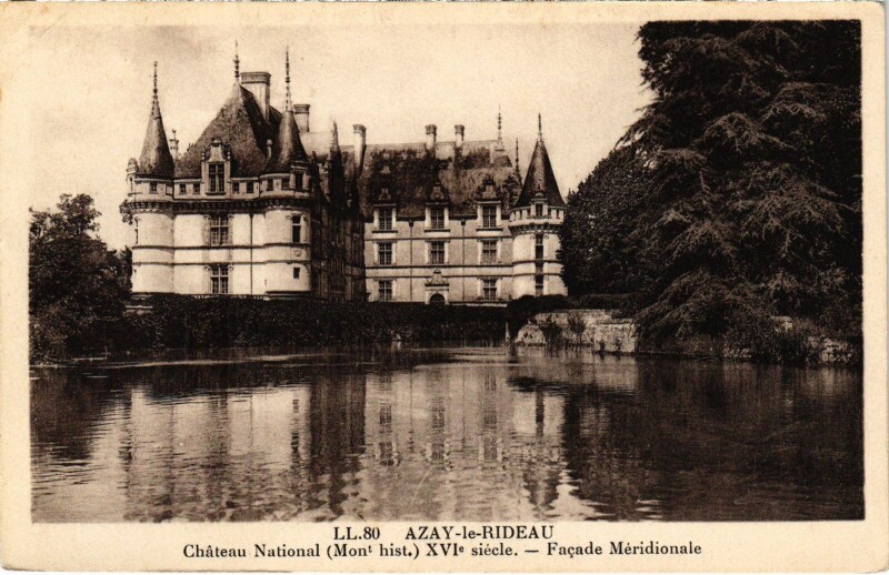 Carte postale ancienne Azay le Rideau Chateau National à Azay-le-Rideau