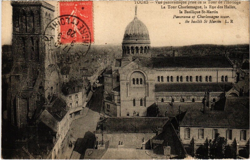 Carte postale ancienne Tours vue panoramique à Tours