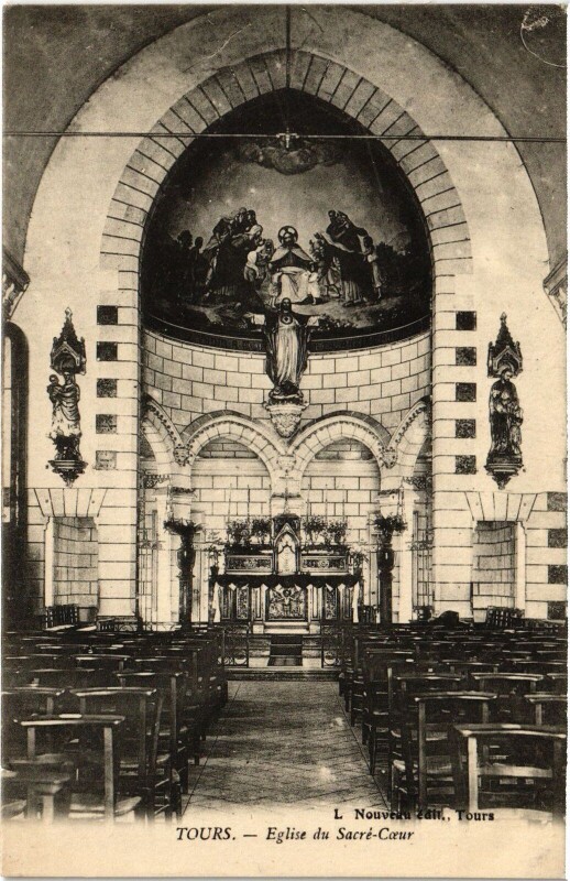 Carte postale ancienne Tours Eglise du Sacre Coeur à Tours