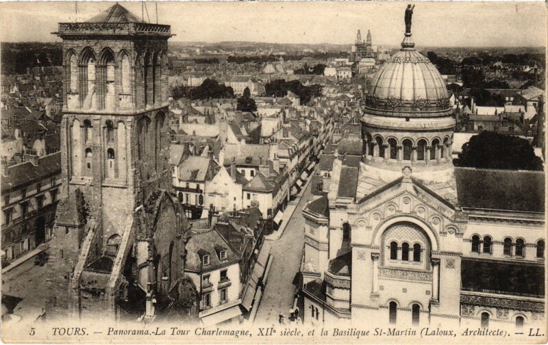 Carte postale ancienne Tours panorama à Tours