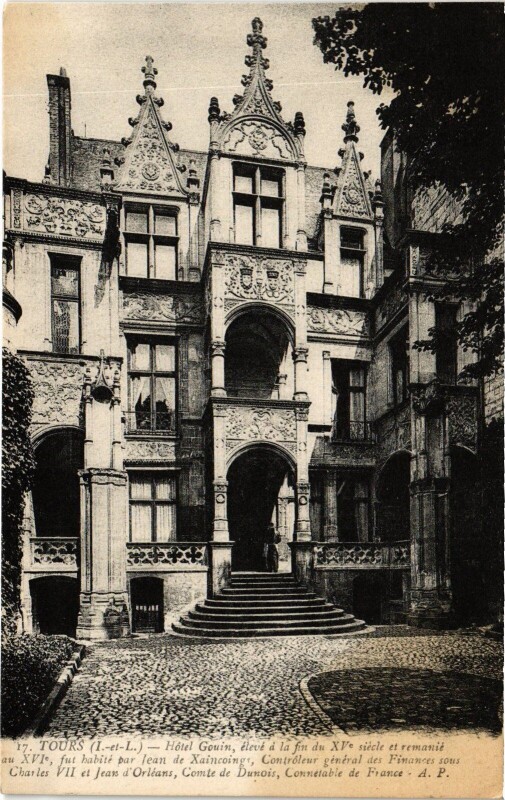 Carte postale ancienne Tours - Hotel Gouin à Tours