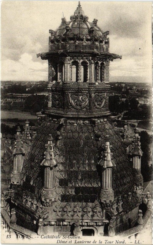 Carte postale ancienne Tours Cathedrale Saint-Gatien à Tours