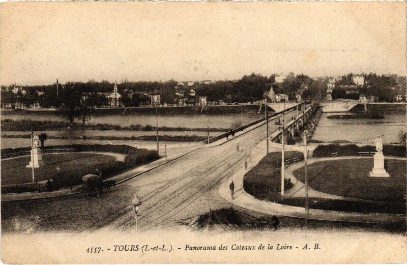 Carte postale ancienne Tours panorama à Tours