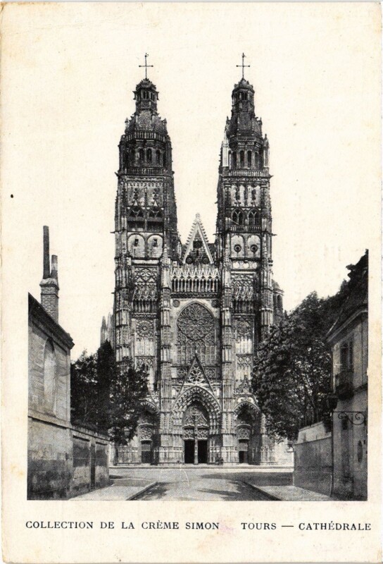 Carte postale ancienne Tours La Cathedrale à Tours