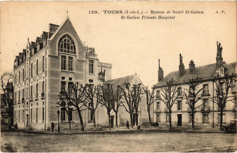 Carte postale ancienne Tours Maison de Sante Saint-Gatien à Tours