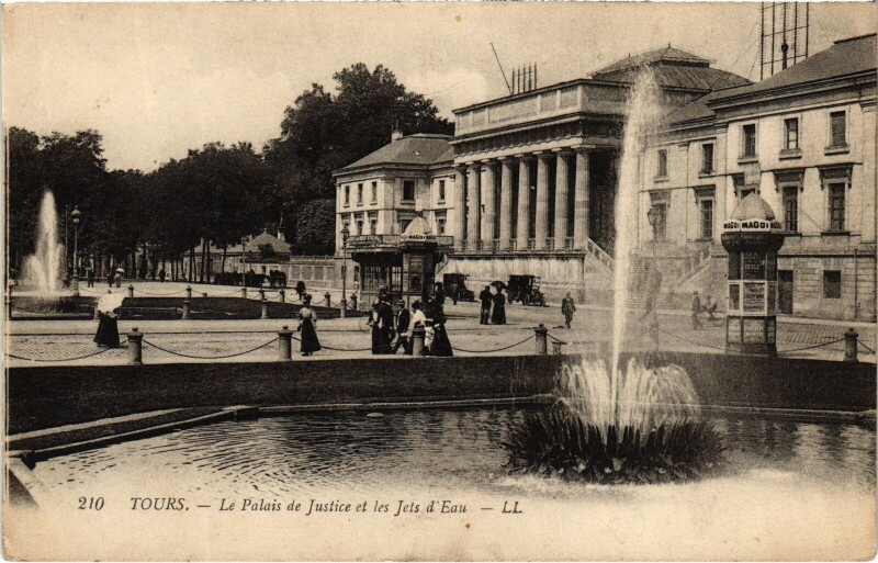 Carte postale ancienne Tours Palais de Justice à Tours