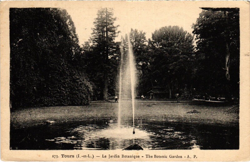 Carte postale ancienne Tours Jardin Botanique à Tours