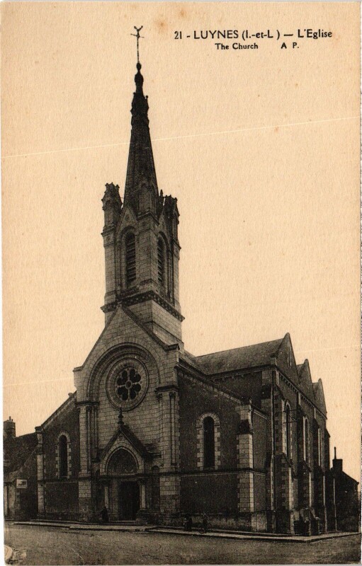 Carte postale ancienne Luynes Eglise à Luynes