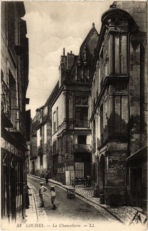 Carte postale ancienne Loches La Chancellerie à Loches