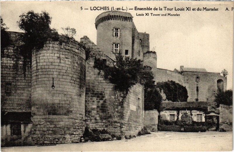 Carte postale ancienne Loches Ensemble de la Tour Louis Xi à Loches