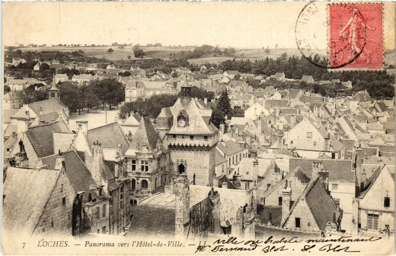 Carte postale ancienne Loches panorama à Loches