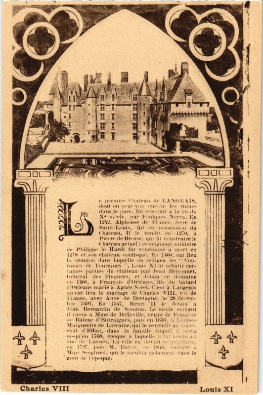 Carte postale ancienne Langeais Le Chateau à Langeais