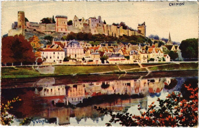 Carte postale ancienne Chinon le chateau à Chinon