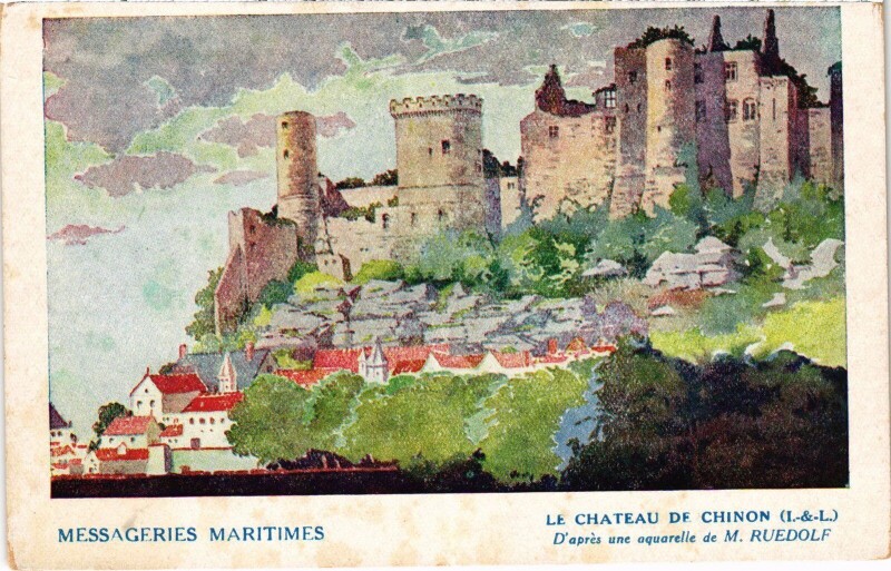 Carte postale ancienne Chinon le Chateau à Chinon