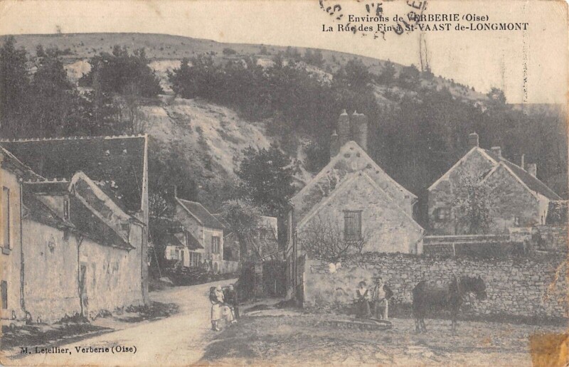Carte postale ancienne Env.de Verberie - La Rue Des Fin A Saint Vaast De Longmont à Saint-Vaast-de-Longmont