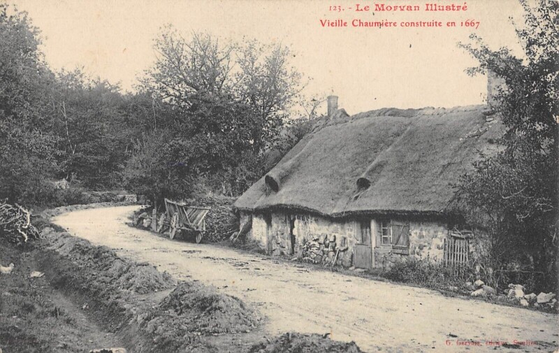 Carte postale ancienne Le Morvan - Vieille Chaumiere