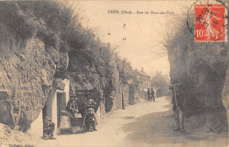 Carte postale ancienne Creil - Rue Du Haut Des Tufs à Creil