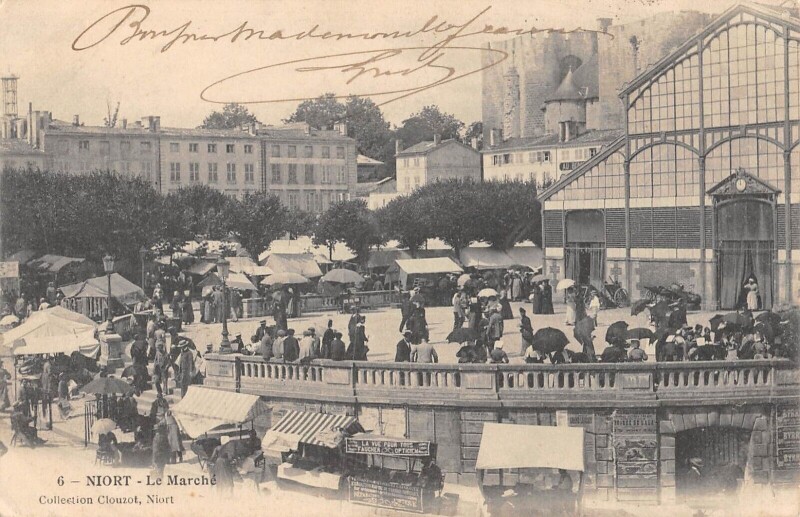 Carte postale ancienne Niort - Le Marche à Niort