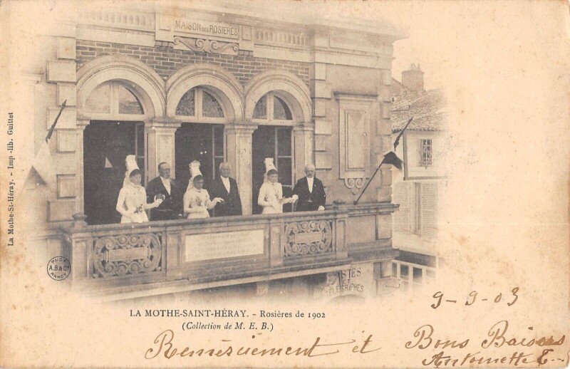 Carte postale ancienne La Mothe Saint Heray - Rosieres De 1902