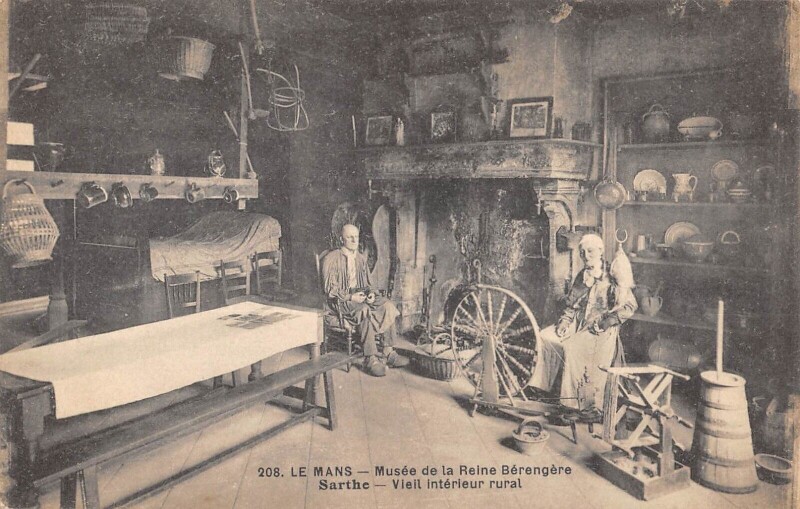 Carte postale ancienne Le Mans - Musee De La Reine Berengere - Sarthe - Vieil Interieur Rural au Mans