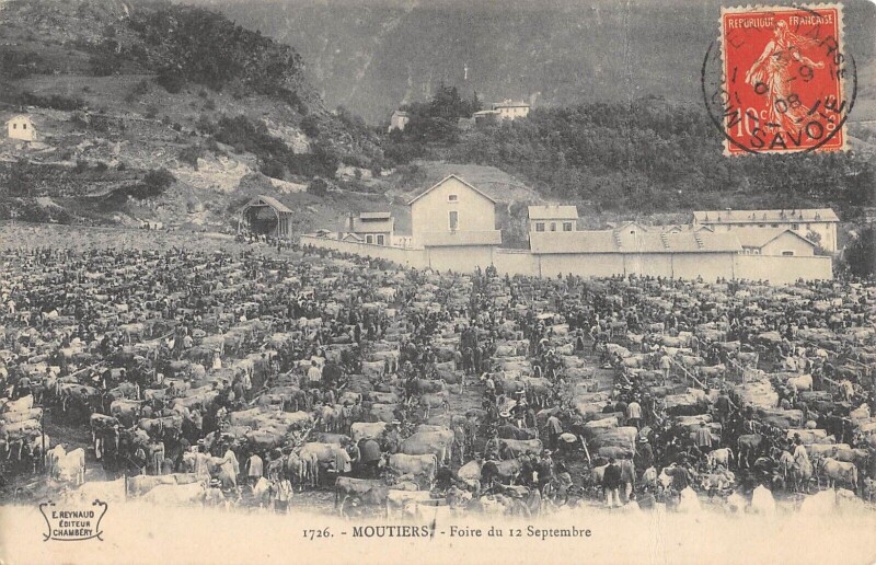 Carte postale ancienne Moutiers - Foire Du 12 Septembre