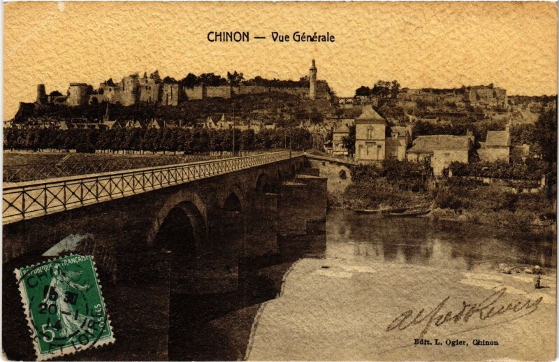 Carte postale ancienne Chinon Vue Generale à Chinon