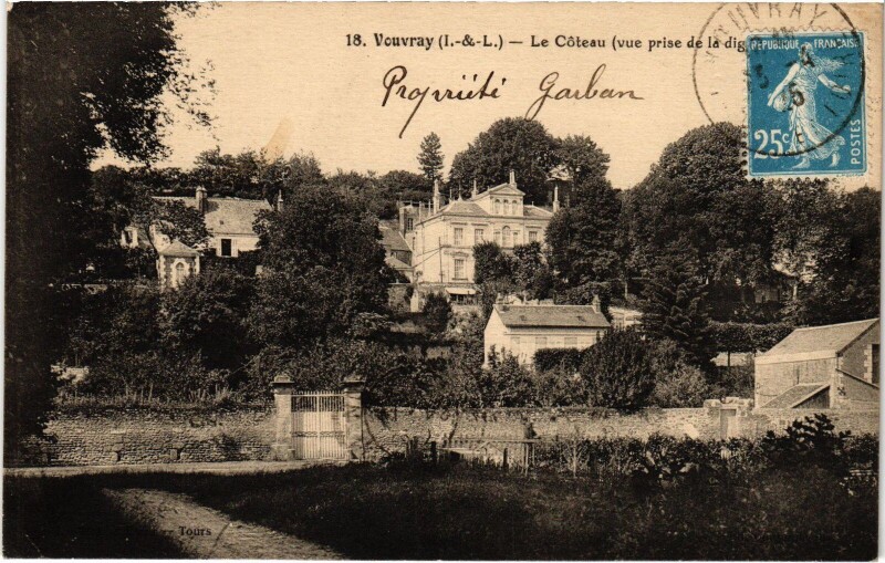 Carte postale ancienne Vouvray Le Coteau à Vouvray