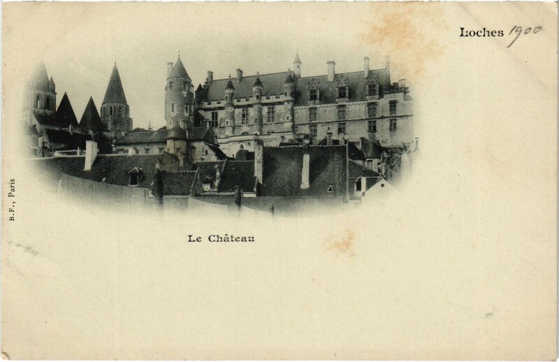 Carte postale ancienne Loches Le Chateau à Loches