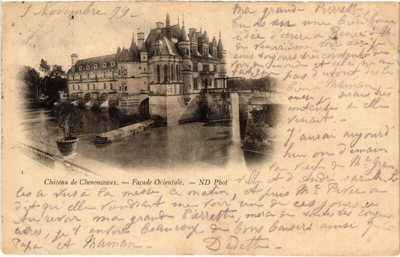 Carte postale ancienne Chateau de Chenonceaux à Chenonceaux