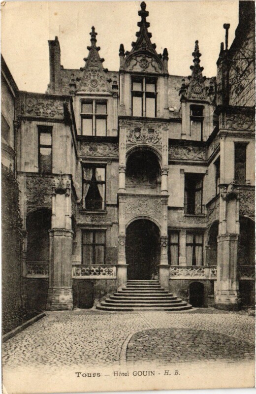 Carte postale ancienne Tours Hotel Gouin à Tours