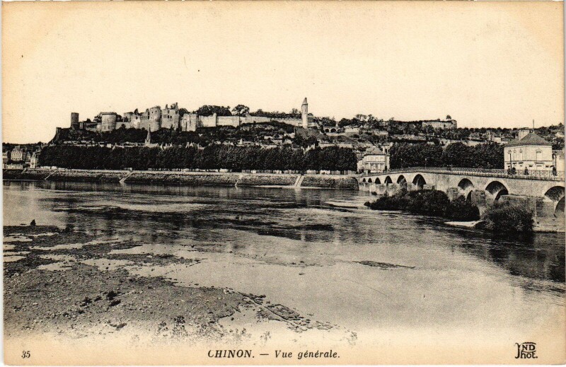 Carte postale ancienne Chinon Vue Generale à Chinon