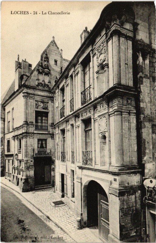 Carte postale ancienne Loches Chancellerie à Loches