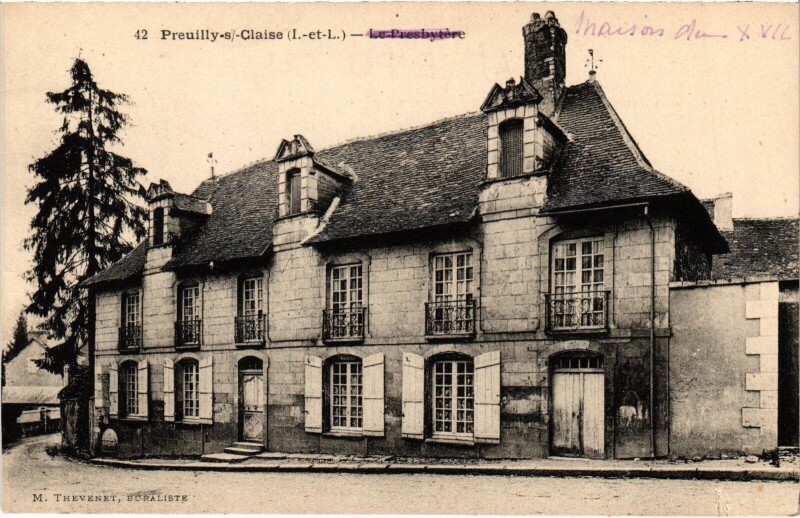 Carte postale ancienne Preuilly-sur-Claise Maison à Preuilly-sur-Claise