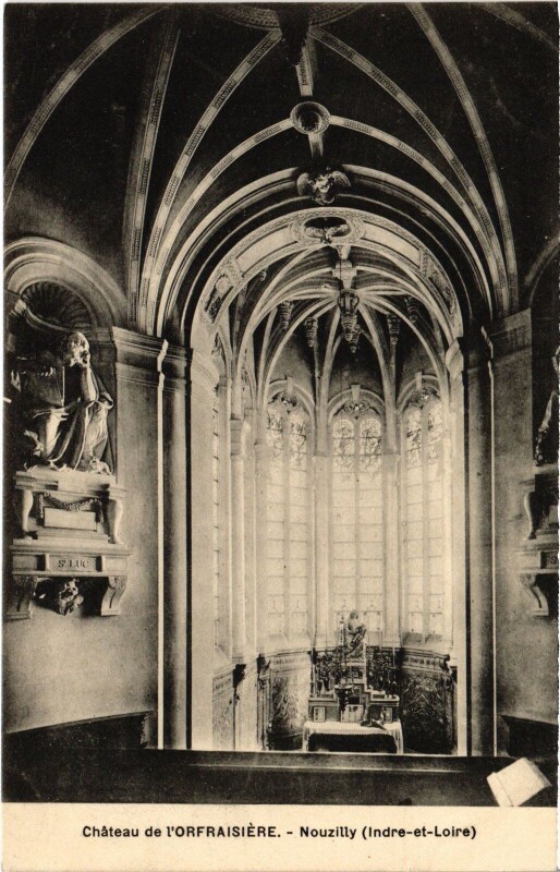 Carte postale ancienne Nouzilly Chateau de l'Orfraisiere à Nouzilly
