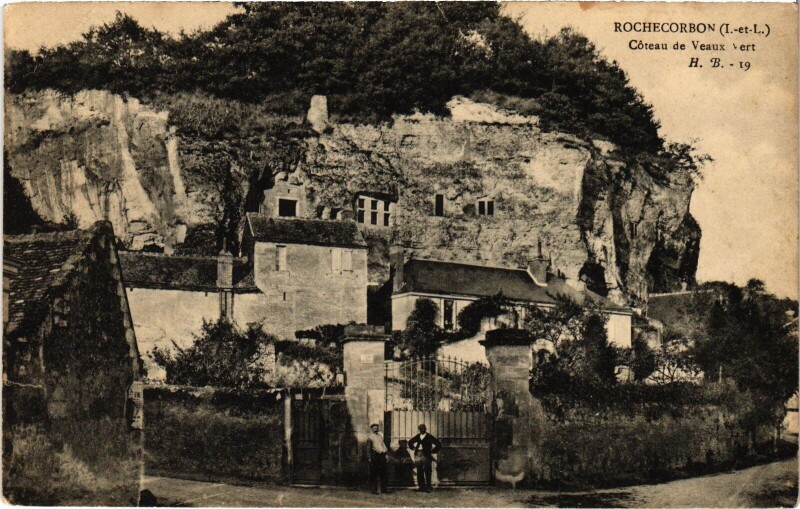 Carte postale ancienne Rochecorbon Coteau de Veaux Vert à Rochecorbon