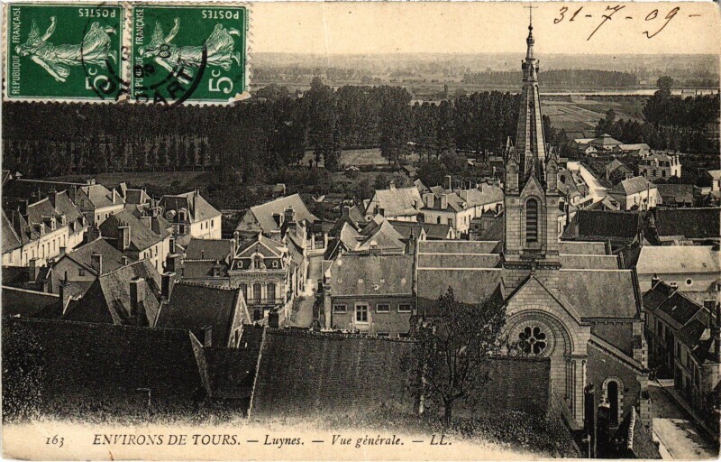 Carte postale ancienne Luynes Vue Generale à Luynes