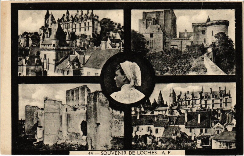 Carte postale ancienne Loches Scenes à Loches