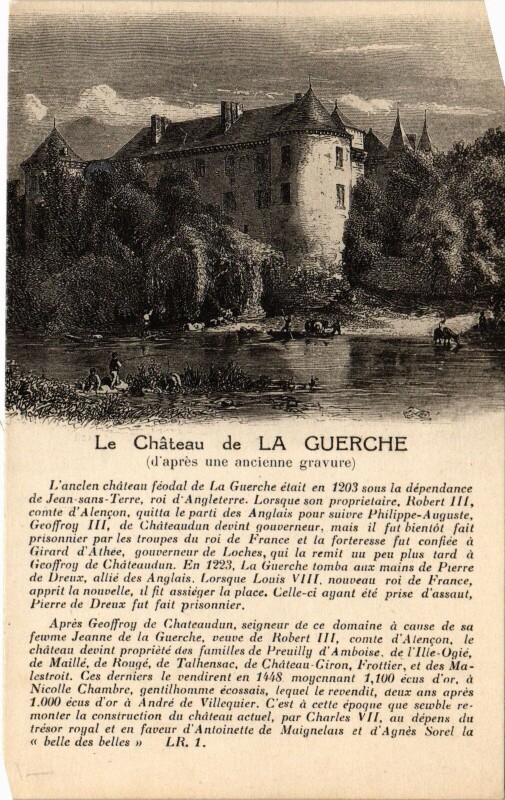 Carte postale ancienne Chateau de La Guerche à La Guerche
