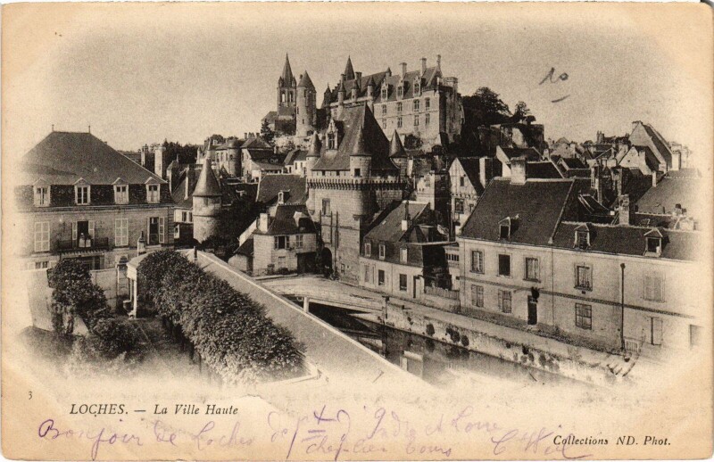 Carte postale ancienne Loches La Ville Haute à Loches