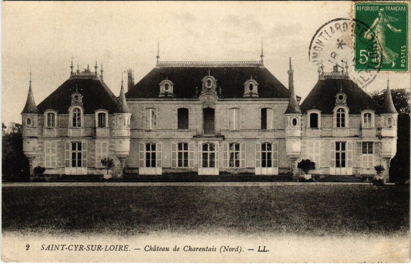 Carte postale ancienne Saint-Cyr-sur-Loire Chateau de Cherentais à Saint-Cyr-sur-Loire