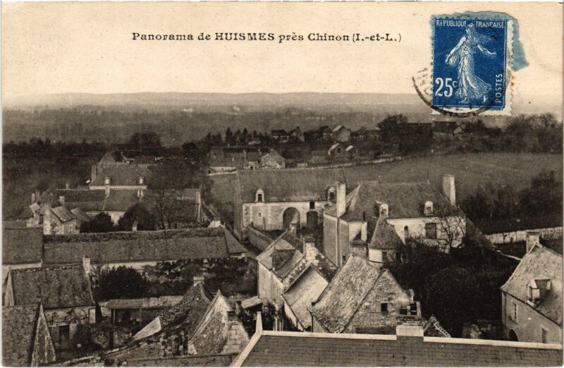Carte postale ancienne Huismes Panorama à Huismes