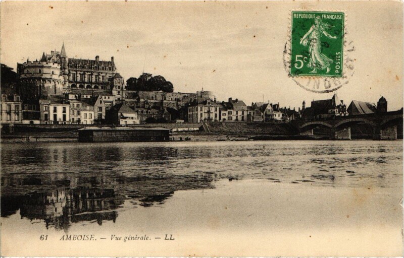 Carte postale ancienne Amboise Vue Generale à Amboise