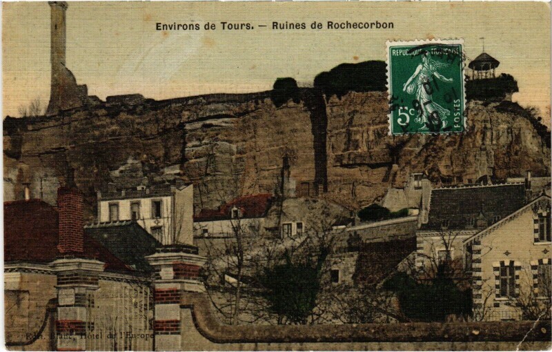 Carte postale ancienne Rochecorbon Ruines à Rochecorbon