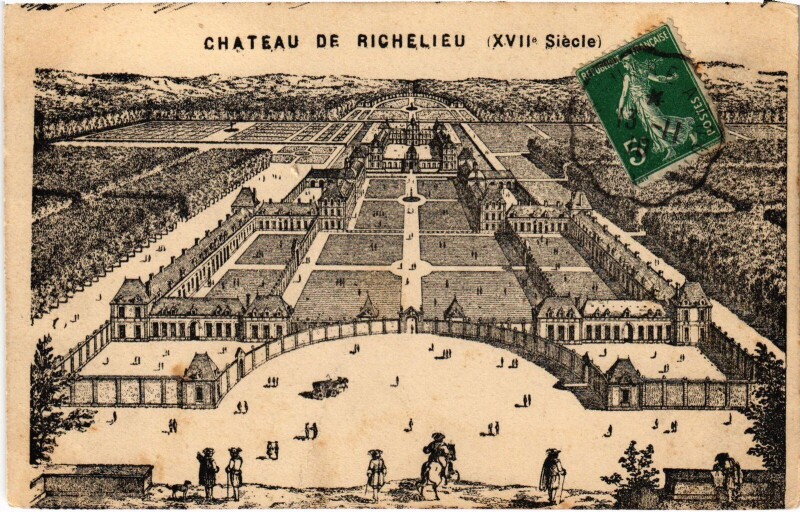 Carte postale ancienne Richelieu Le Chateau à Richelieu