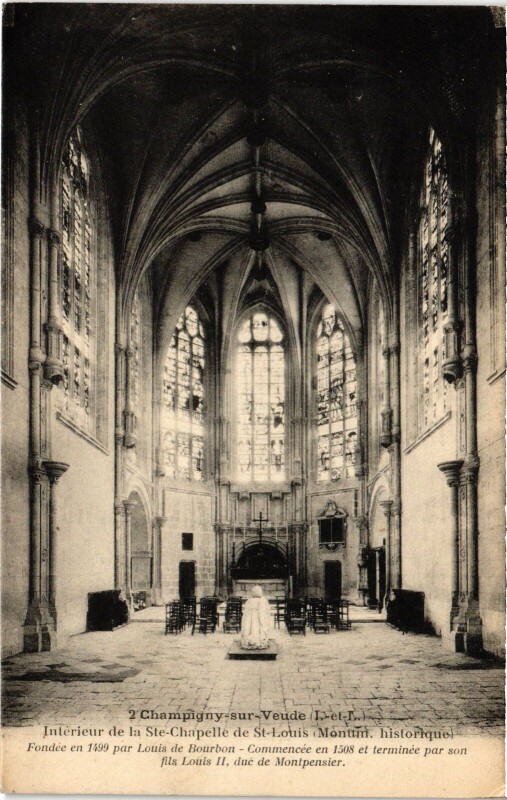 Carte postale ancienne Champigny-sur-Veude Sainte-Chapelle de Saint-Louis à Champigny-sur-Veude